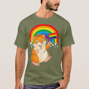 Hamster Rainbow Flag Sunglasses LGBT Pride T-Shirt