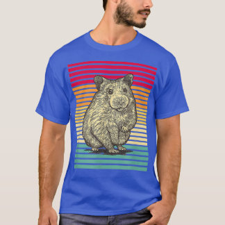 Hamster Retro T Shirt Vintage Drawing Funny Gift