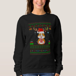 Hamster Santa Hat Matching Ugly Hamster Christmas Sweatshirt