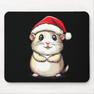 Hamster Santa Hat Pet Lover Boys Girls Kids Christ Mouse Pad
