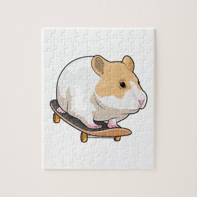 Hamster Skater Skateboard Jigsaw Puzzle (Vertical)