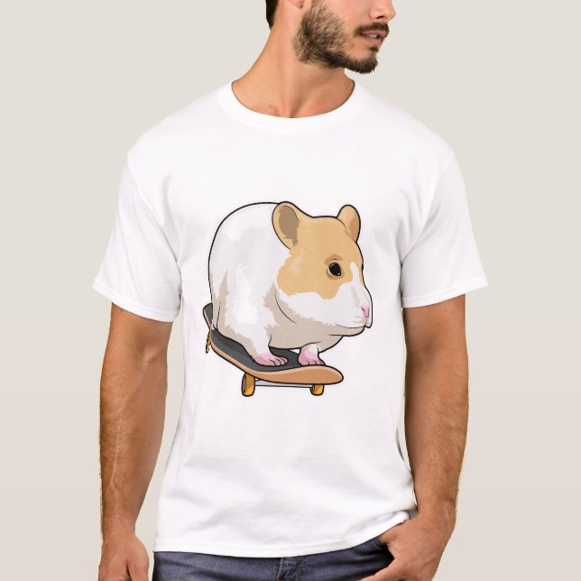 Hamster Skater Skateboard T-Shirt (Front)