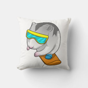 Hamster Snowboarder Snowboard Cushion