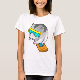 Hamster Snowboarder Snowboard T-Shirt