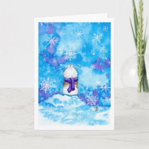 Hamster Snowflake Thinking of You Card