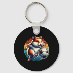Hamster Soccer Player Cool Byll Champion Kids Key Ring