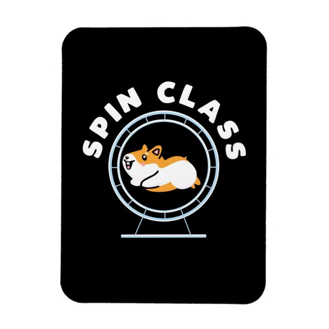 Hamster Spin Class Magnet (Vertical)