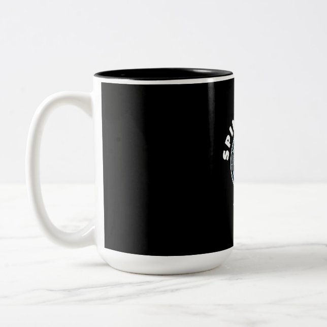 Hamster Spin Class Two-Tone Coffee Mug (Left)