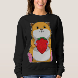Hamster Strawberry Fruit Sweatshirt