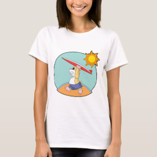 Hamster Surfing Surfboard Summer T-Shirt