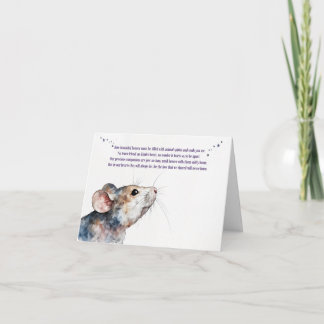 Hamster Sympathy Loss of Pet Condolences Card