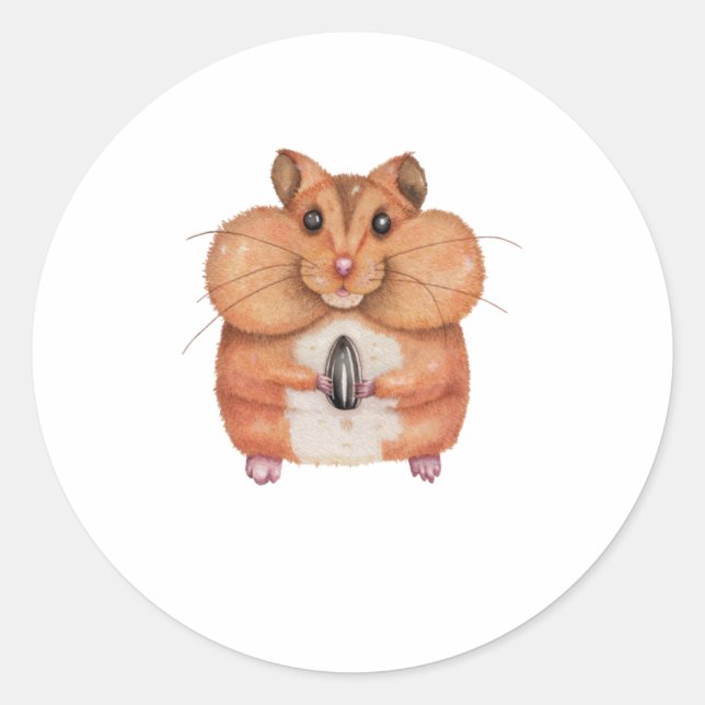 Hamster T-ShirtSunflower Hamster T-Shirt Classic Round Sticker (Front)