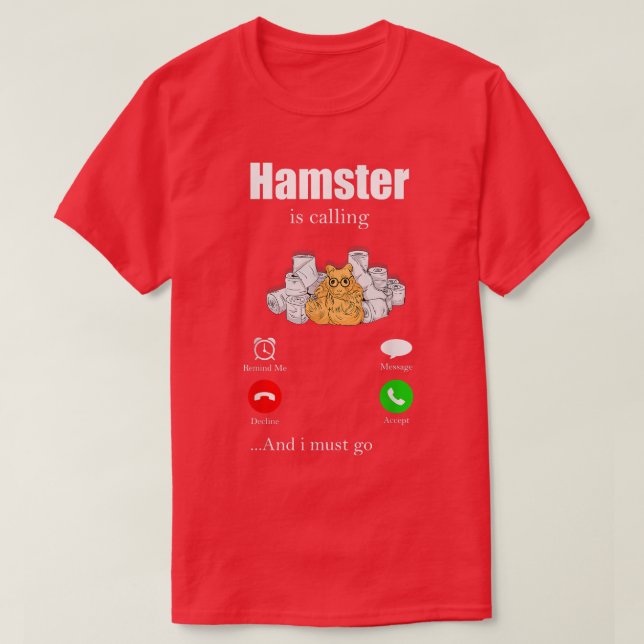 Hamster Tshirt Pet Rodent Guinea Pig Dwarf 715 (Design Front)