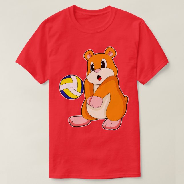 Hamster Volleyball T-Shirt (Design Front)