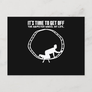 Hamster Wheel Business Self Employment Hamsters Postcard