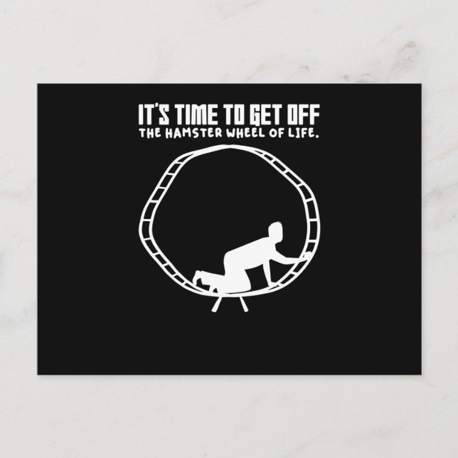 Hamster Wheel Business Self Employment Hamsters Postcard (Front)