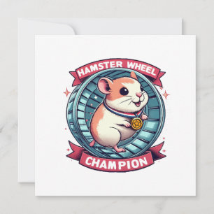 Hamster Wheel Champion Invitation