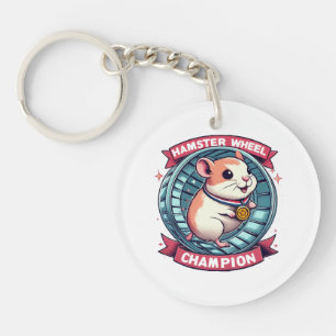 Hamster Wheel Champion Key Ring