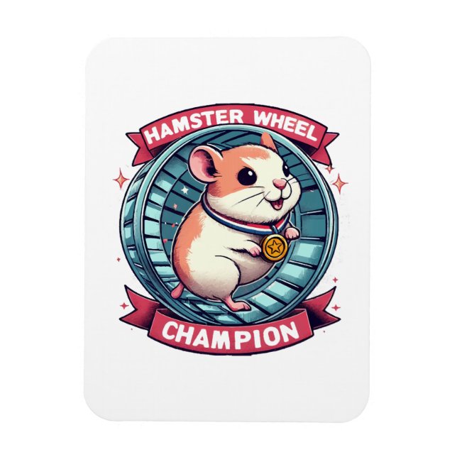 Hamster Wheel Champion Magnet (Vertical)