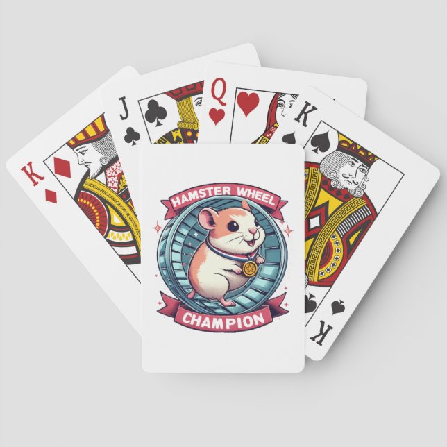 Hamster Wheel Champion Playing Cards (Back)