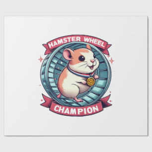 Hamster Wheel Champion Wrapping Paper