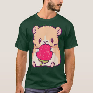 Hamster With A Strawberry Cute Kawaii Anime Kawai T-Shirt