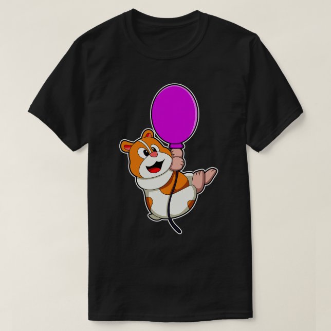 Hamster with Balloon T-Shirt (Design Front)