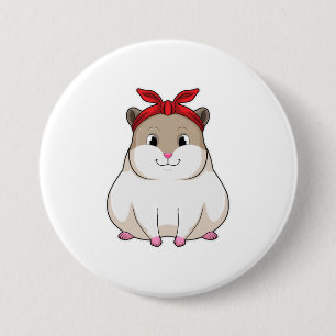 Hamster with Bandana 7.5 Cm Round Badge