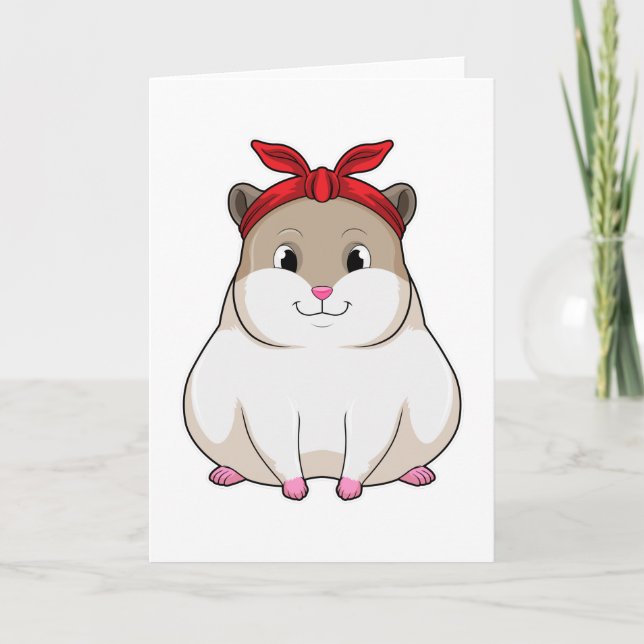 Hamster with Bandana Card (Front)