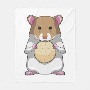 Hamster with Biscuit Fleece Blanket
