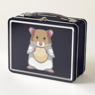 Hamster with Biscuit Metal Lunch Box