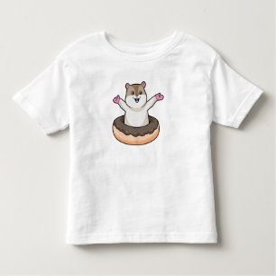 Hamster with Chocolate Donut Toddler T-Shirt