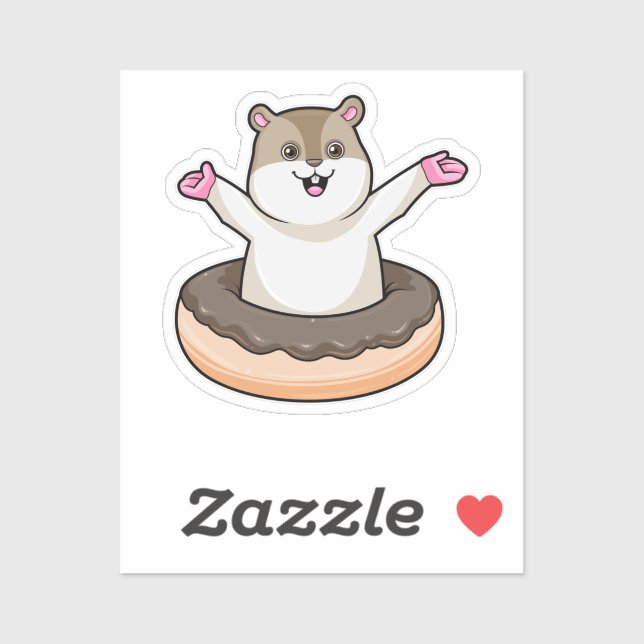 Hamster with Chocolate Doughnut (Sheet)