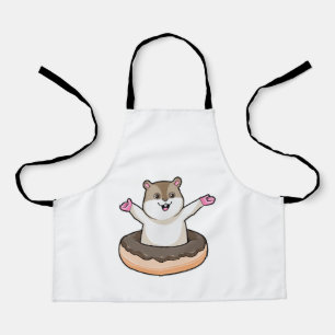 Hamster with Chocolate Doughnut Apron