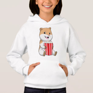 Hamster with Cone of Popcorn