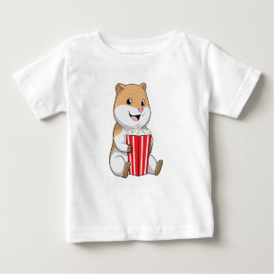 Hamster with Cone of Popcorn Baby T-Shirt