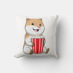 Hamster with Cone of Popcorn Cushion
