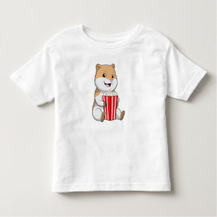 Hamster with Cone of Popcorn Toddler T-Shirt