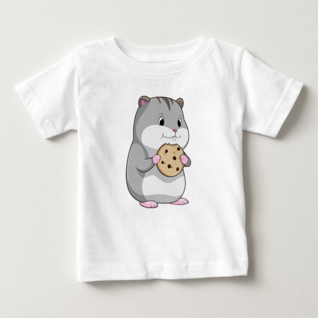 Hamster with Cookie Baby T-Shirt (Front)