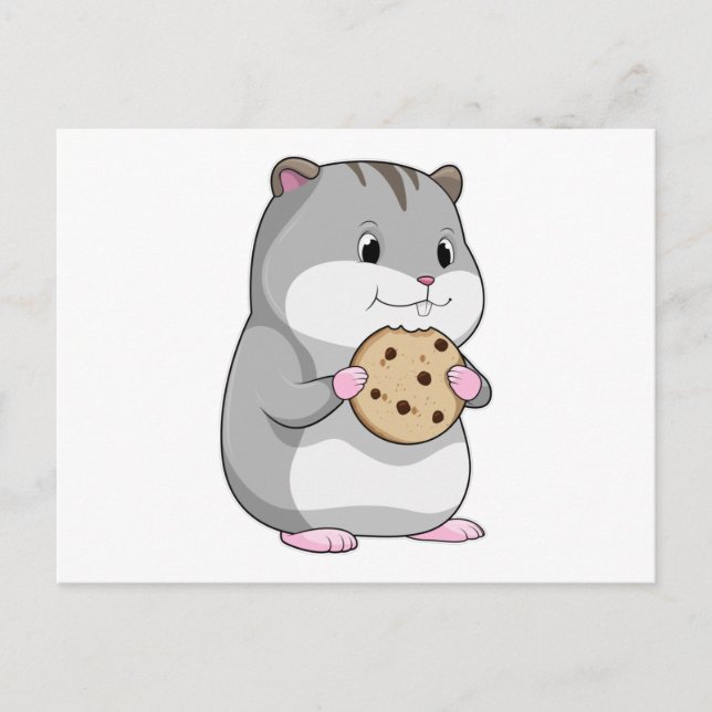 Hamster with Cookie Postcard (Front)