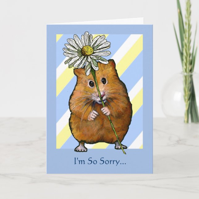 HAMSTER With Daisy, I'm So Sorry...Apology Card (Front)