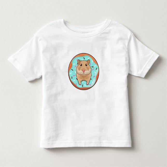 Hamster with Donut Toddler T-Shirt (Front)