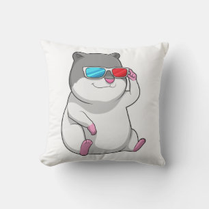 Hamster with Glasses Cushion