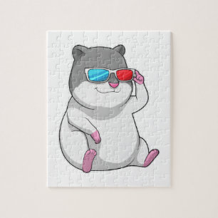 Hamster with Glasses Jigsaw Puzzle