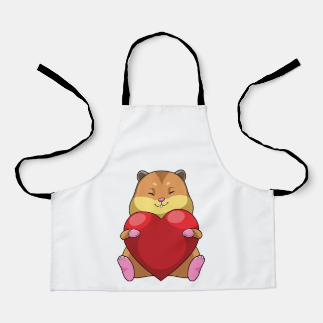 Hamster with Heart Apron (Front)