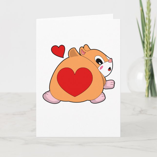 Hamster with Heart Card (Front)