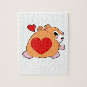 Hamster with Heart Jigsaw Puzzle