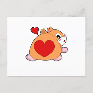 Hamster with Heart Postcard