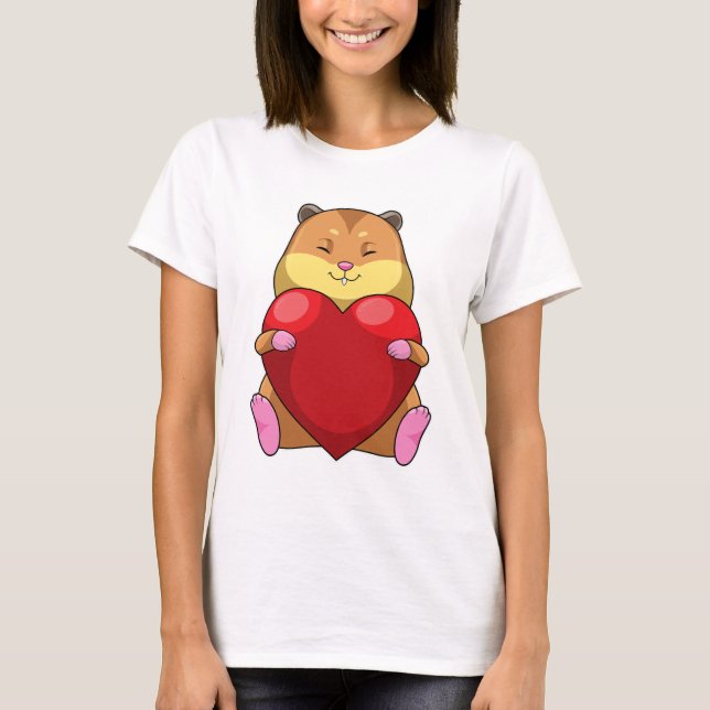 Hamster with Heart T-Shirt (Front)