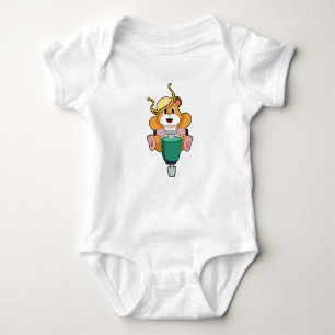 Hamster with Jackhammer Baby Bodysuit